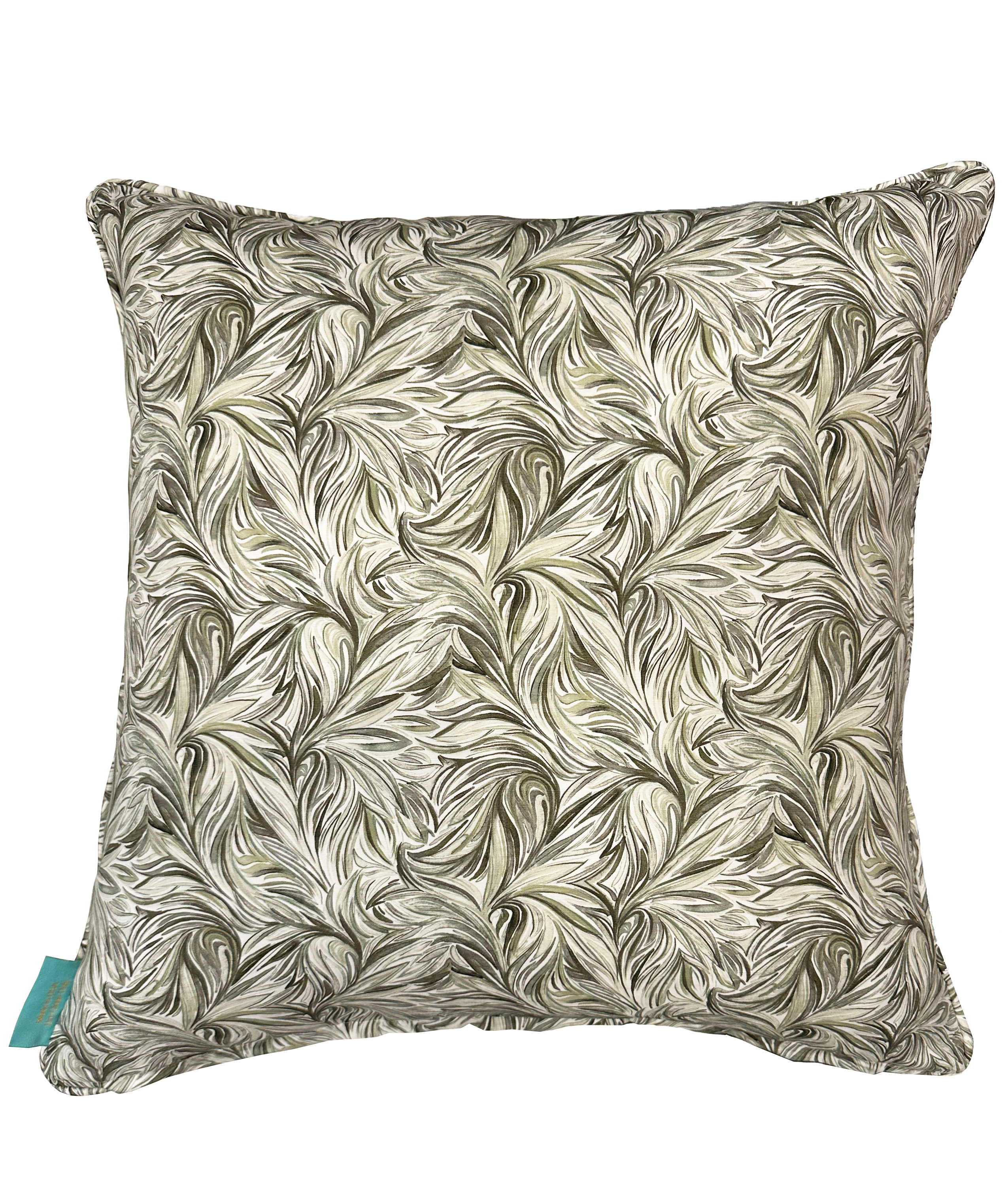 Pinwheel Greens Cotton Throw Pillow