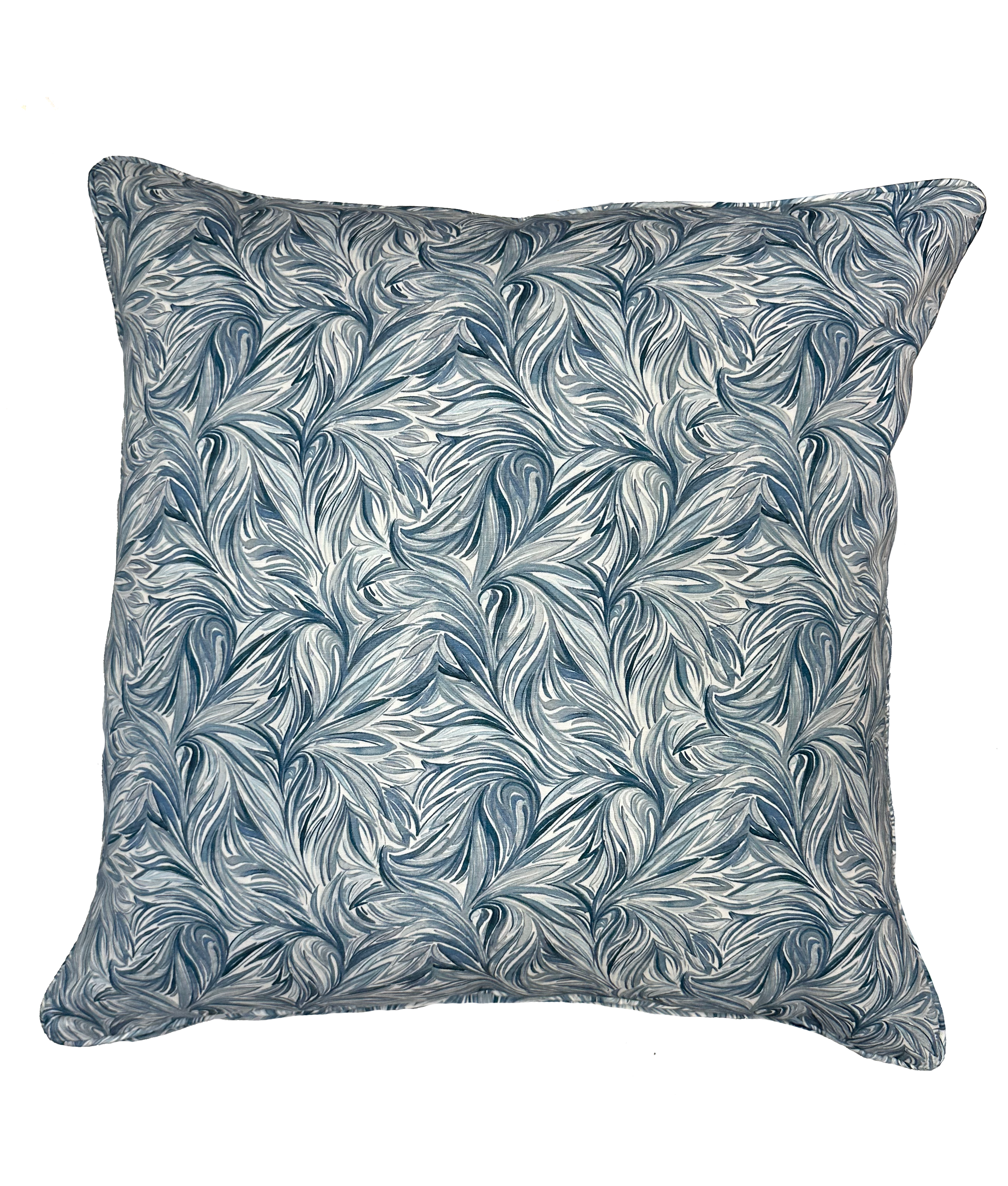 Pinwheel Blues Cotton Throw Pillow