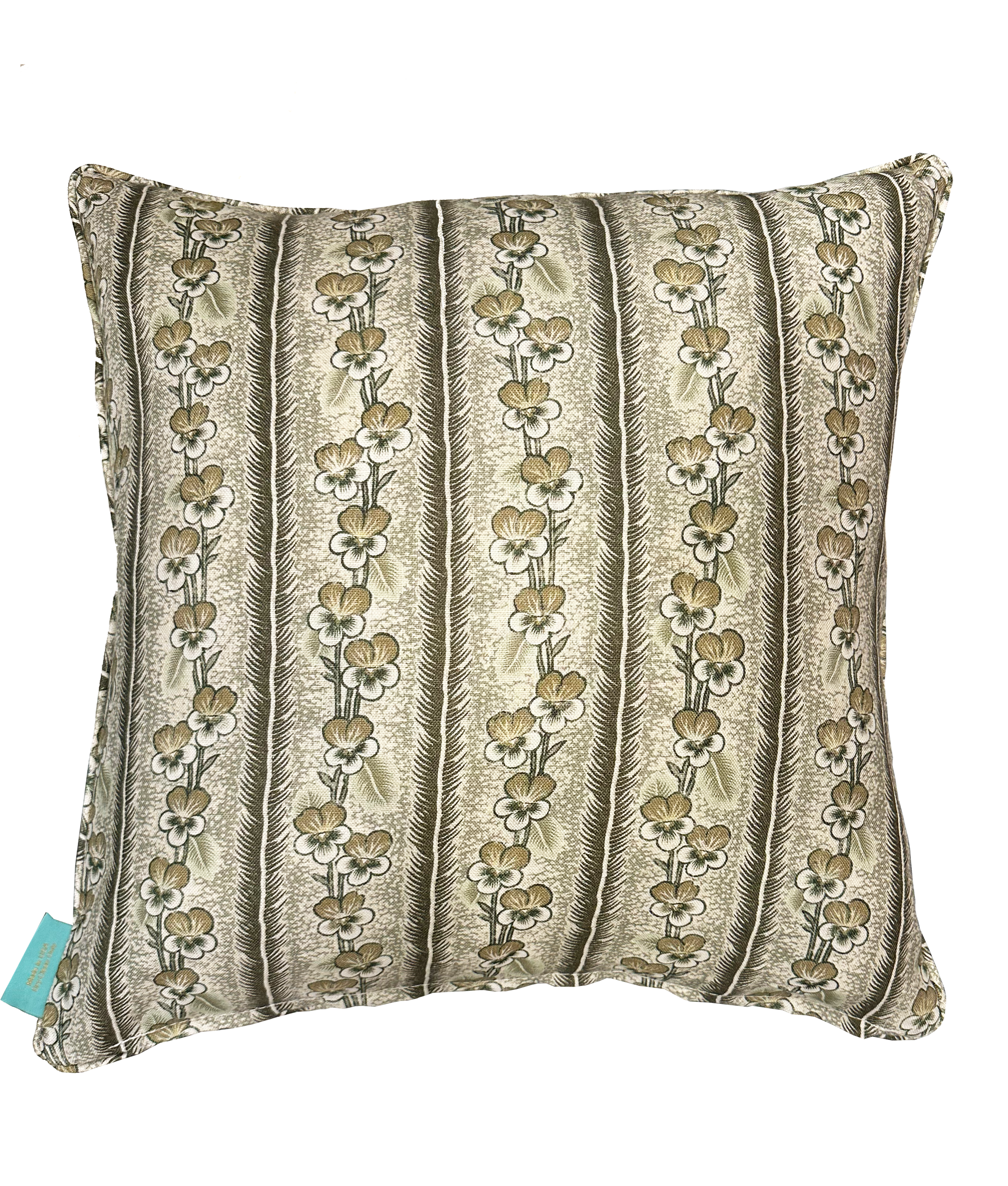 Deauville Stripe Garden Linen Throw Pillow