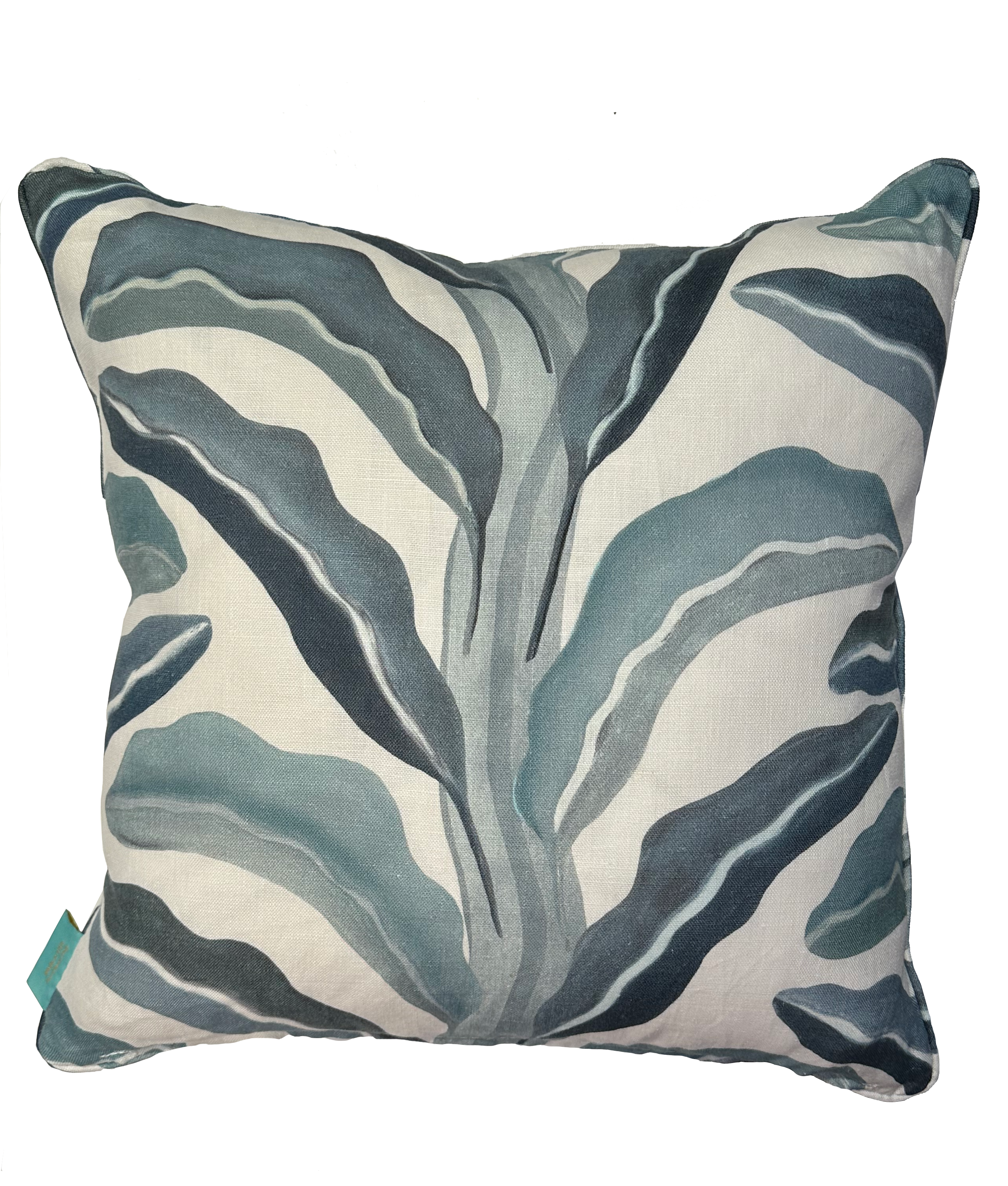 Monterey Blues Linen Throw Pillow