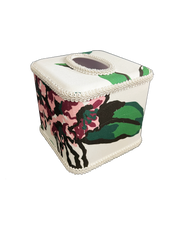 Draper Fabric Tissue Holder - Rhododendron White