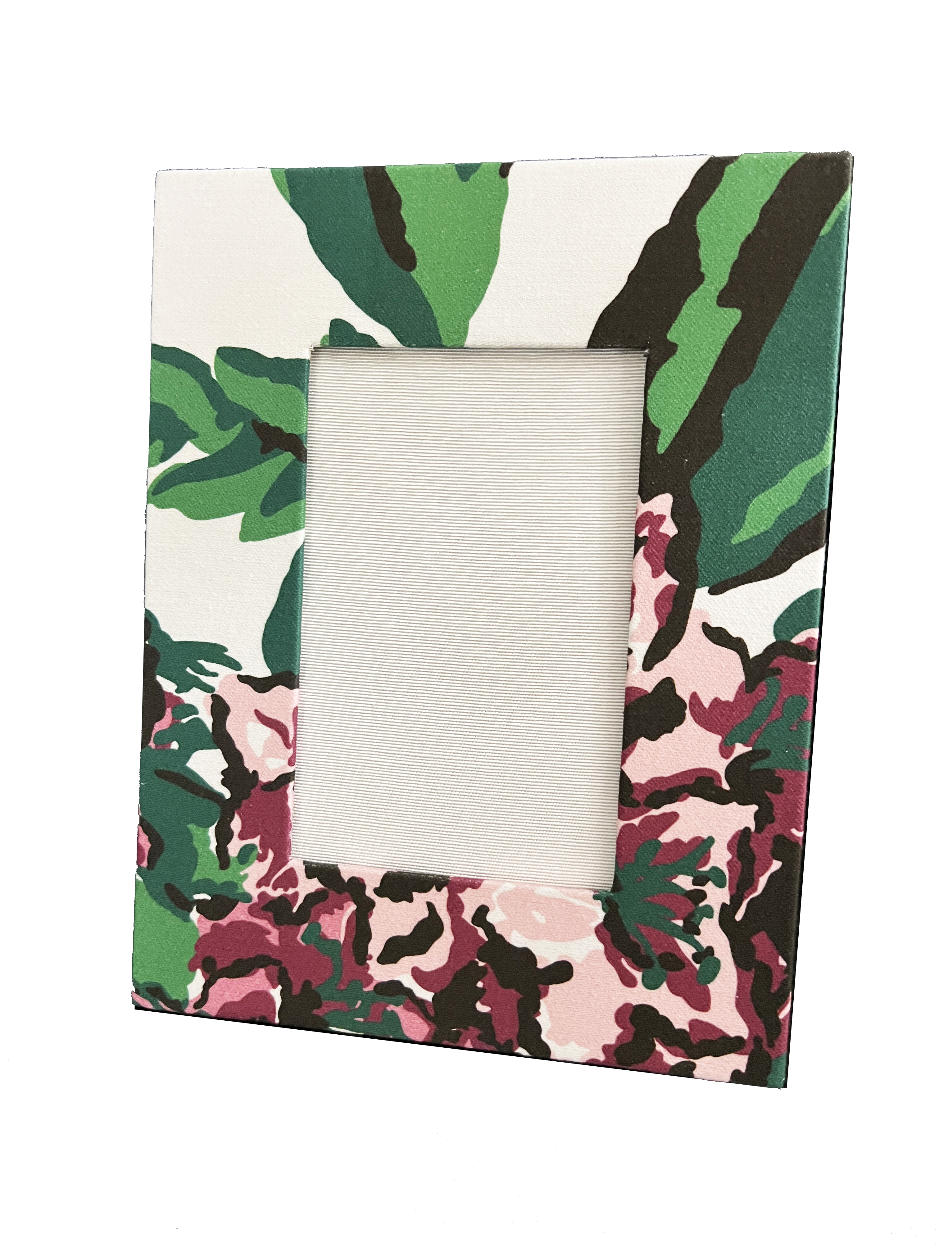 Draper Fabric Picture Frame - Rhododendron White