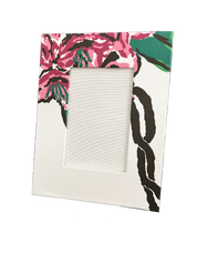 Draper Fabric Picture Frame - Rhododendron White