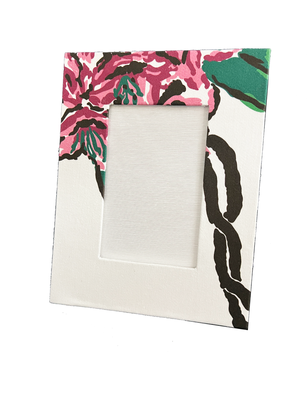 Draper Fabric Picture Frame - Rhododendron White