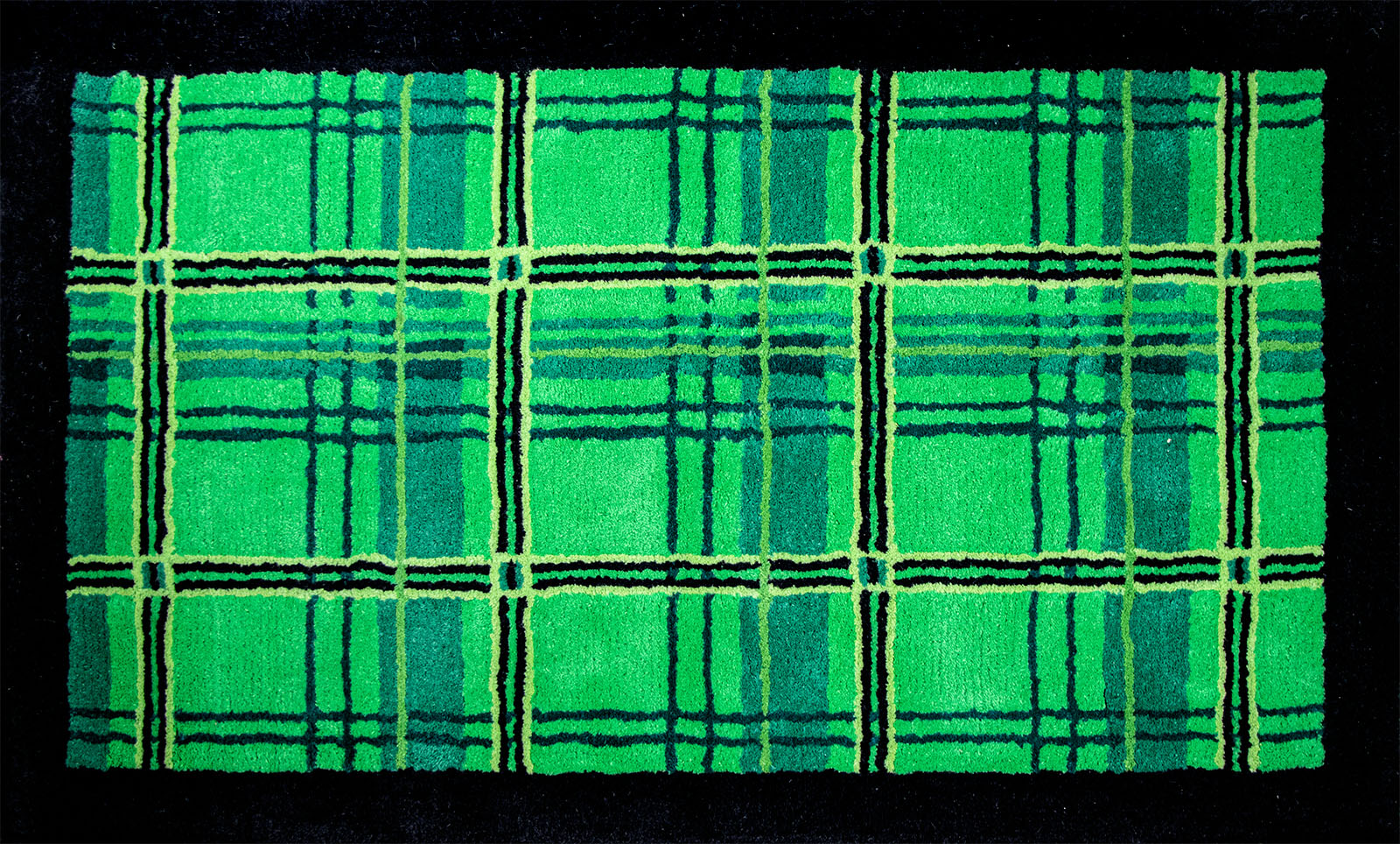 Green Plaid Area Rug