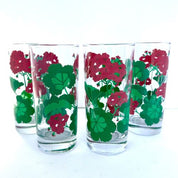 Vintage Geranium Glasses