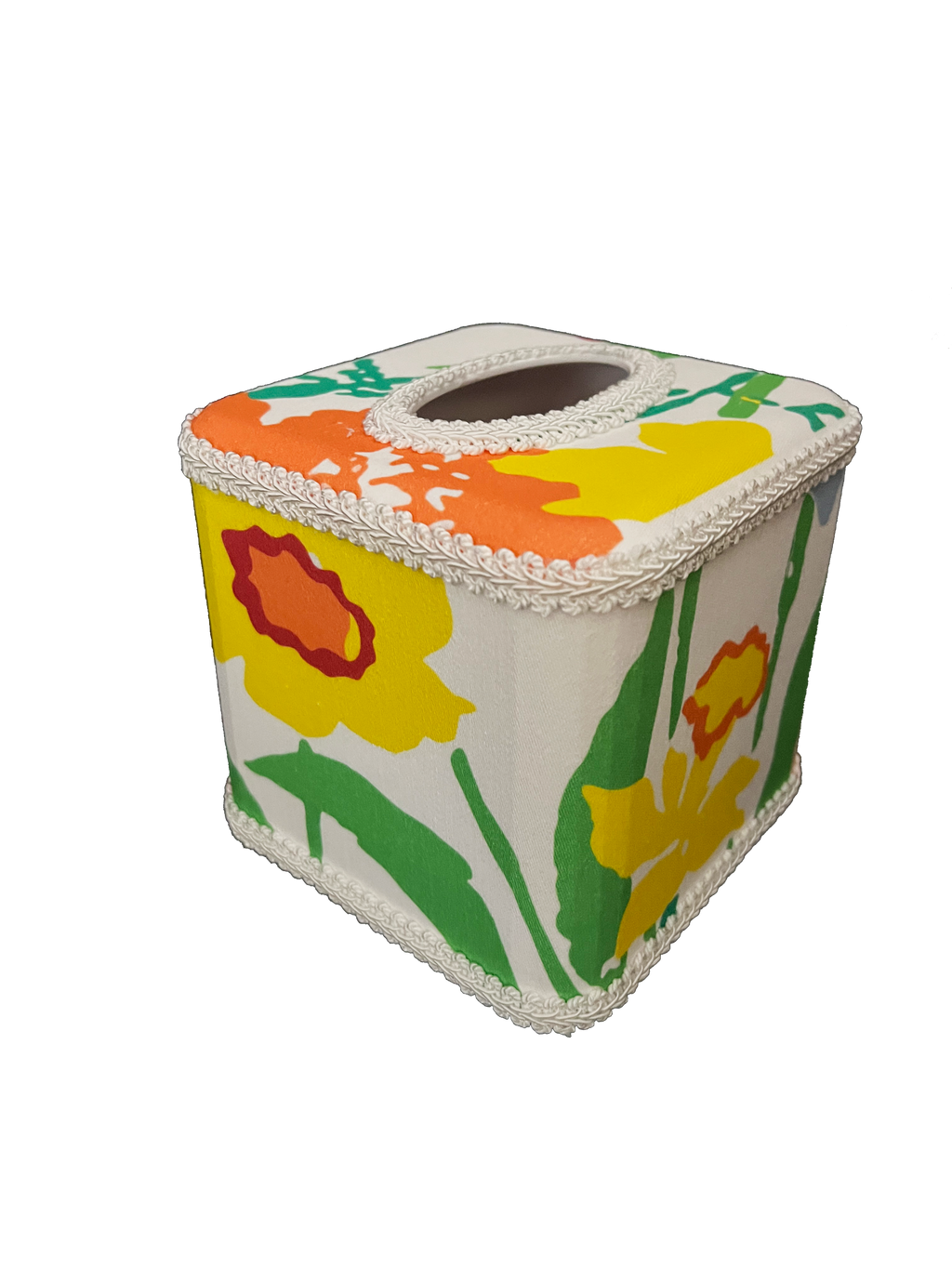Draper Fabric Tissue Holder - Les Fleures de Toulon