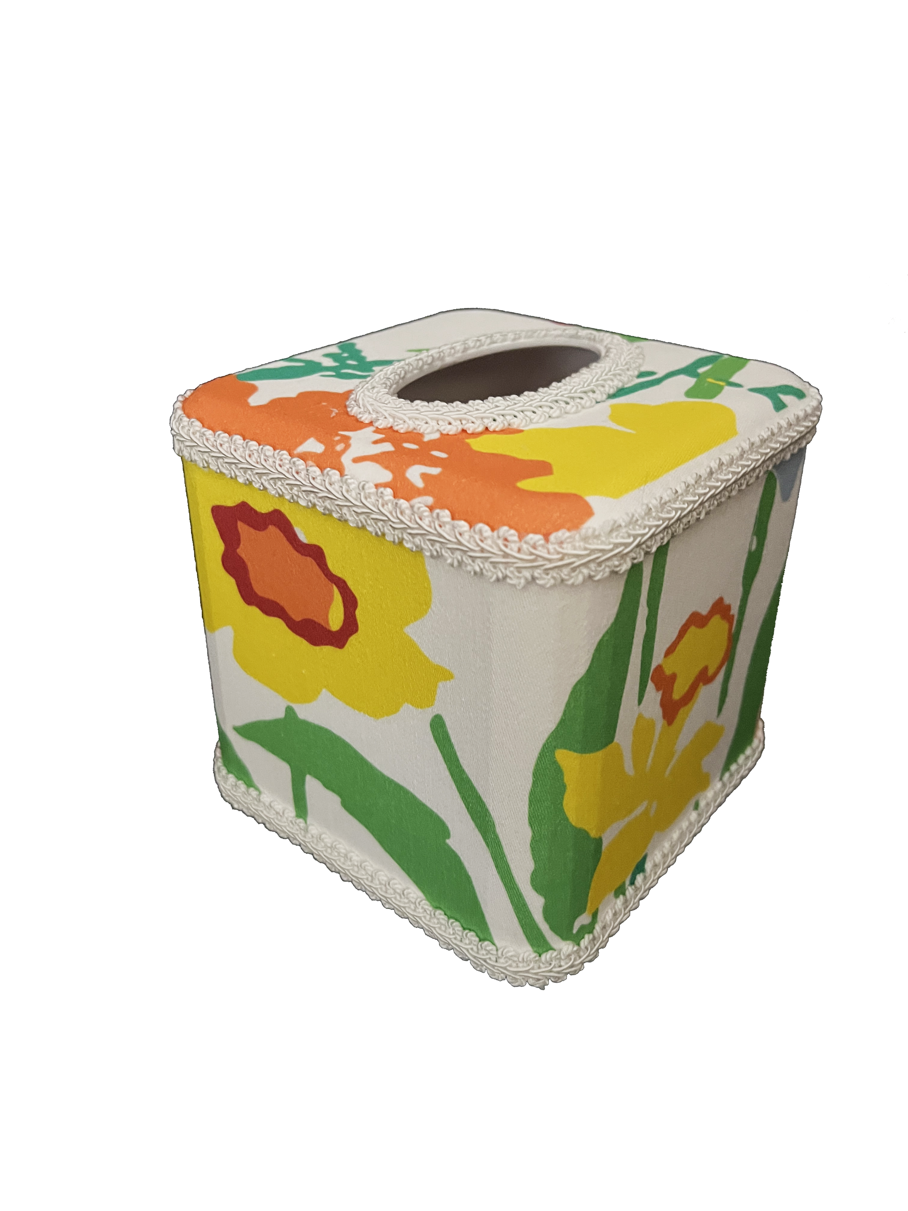 Draper Fabric Tissue Holder - Les Fleures de Toulon
