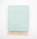 Merino Wool and Cashmere Throw - Aqua