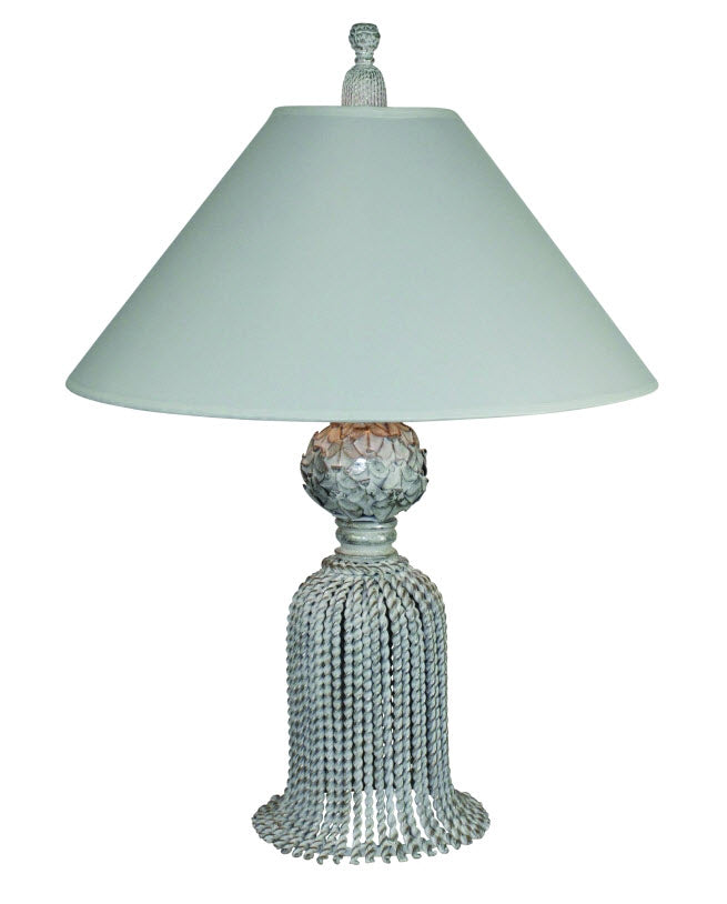 Desk Top Tassel Lamp - Silver Finish - Carleton Varney