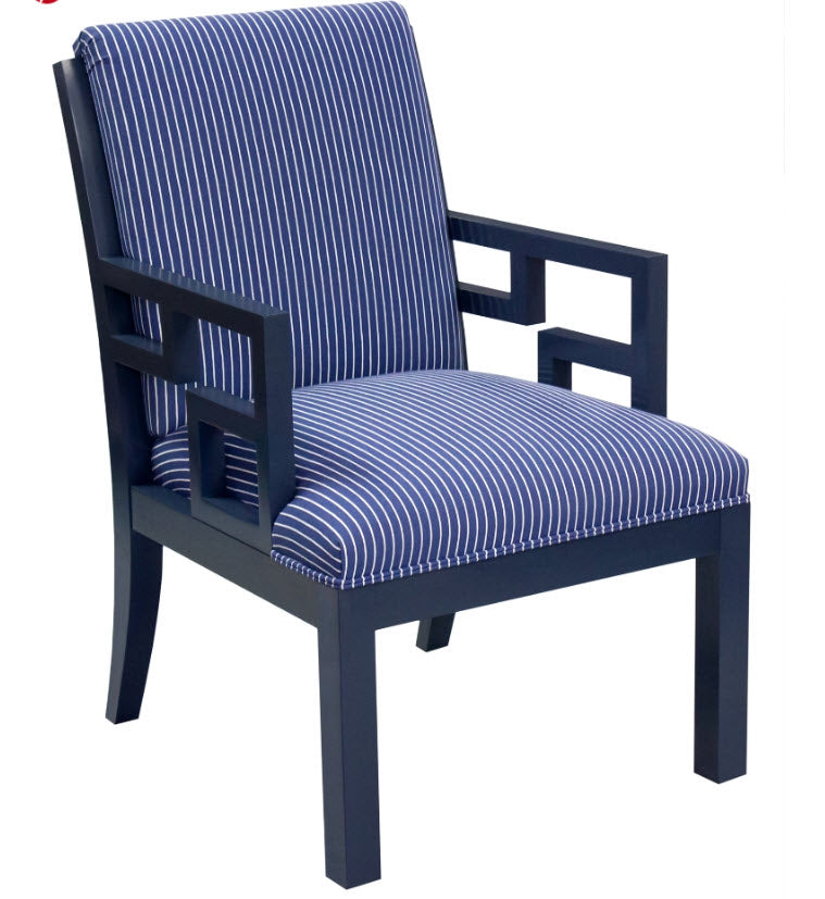 Windsor Stripe Shoys Hanne Blue Fabric