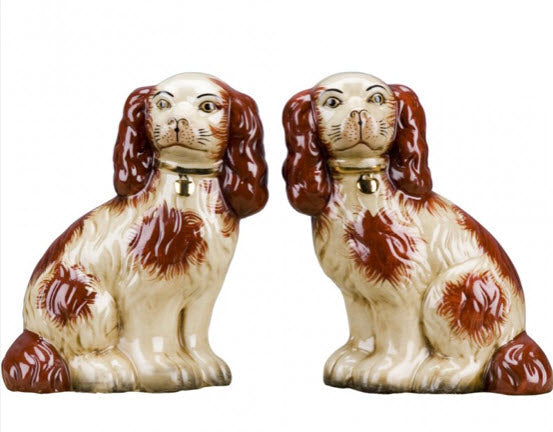 Pair of Staffordshire Dogs - Rust - Carleton Varney