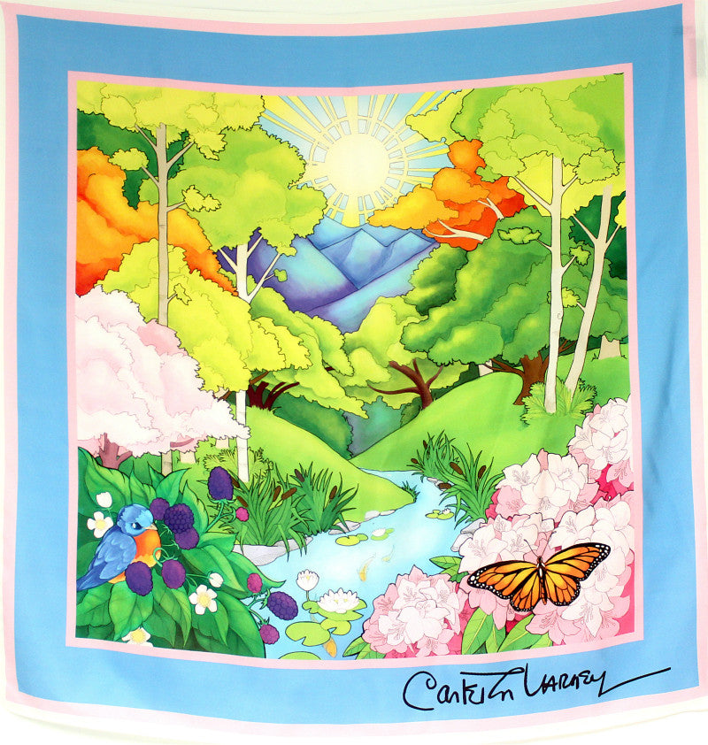 Greenbrier Valley Silk Scarf - Carleton Varney