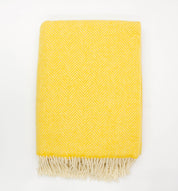 Merino Wool and Cashmere Throw - Sunshine