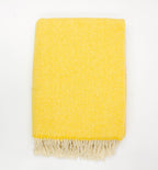 Merino Wool and Cashmere Throw - Sunshine