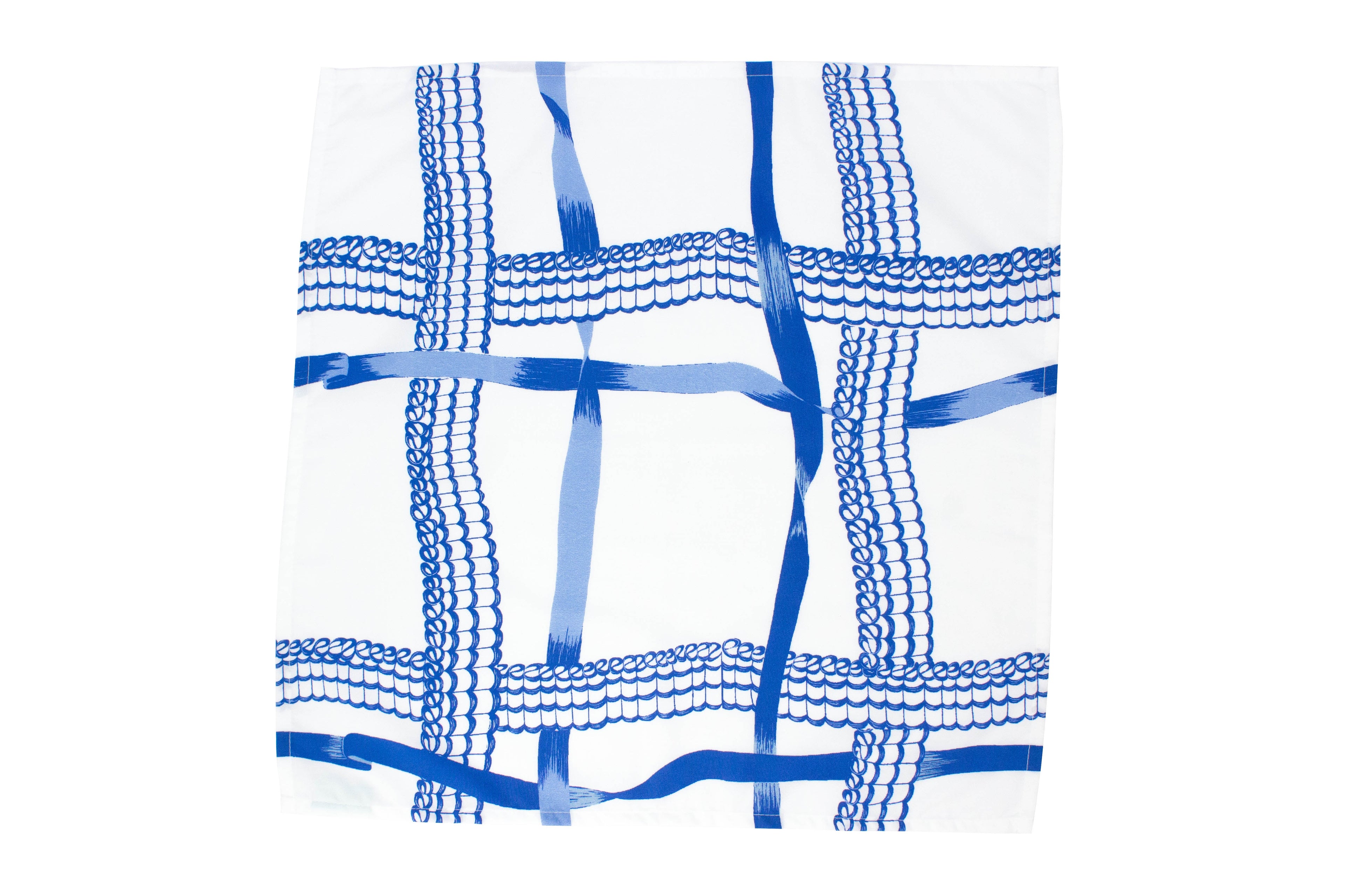Set of Four Dinner Napkins - Nahant Ribbon Blues