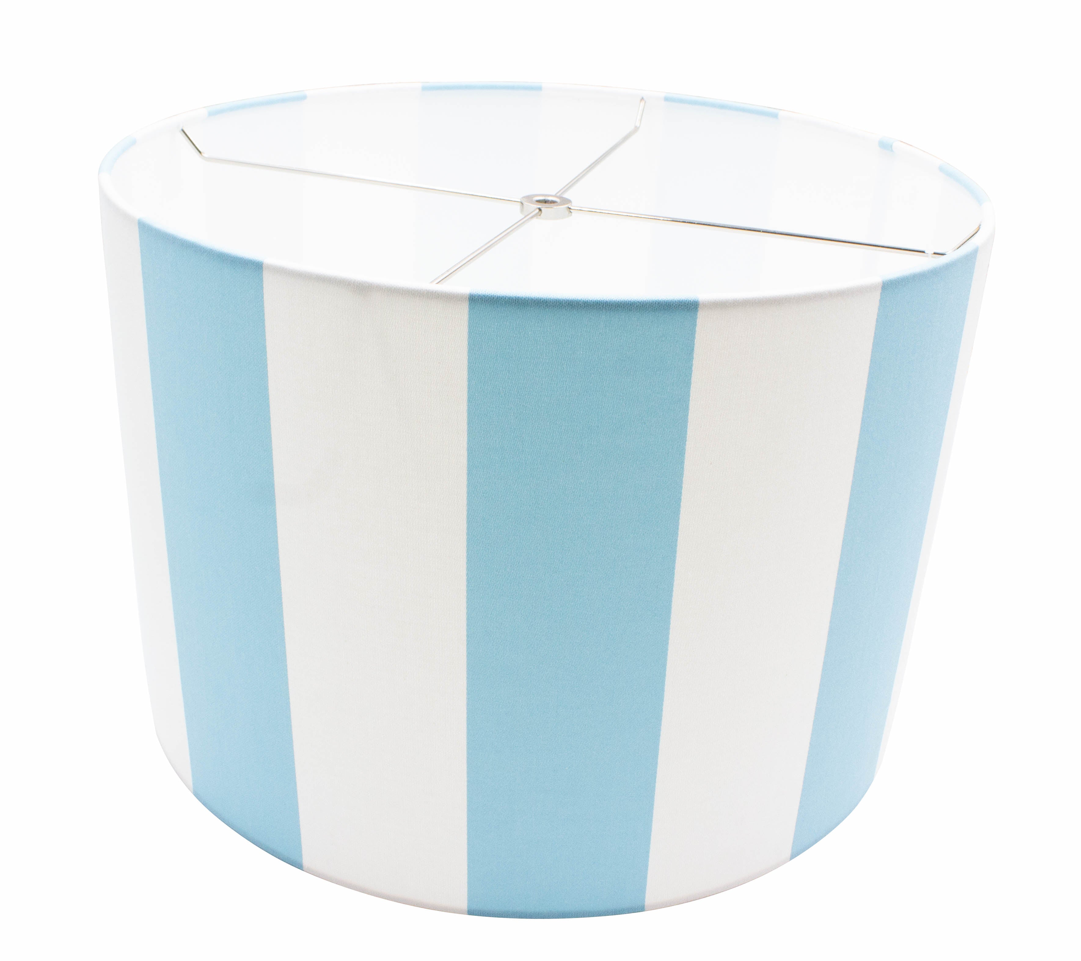 Drum Lampshade - Draper Stripe Aqua