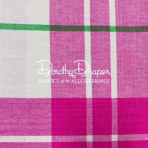 Saunders Plaid Pink Fabric