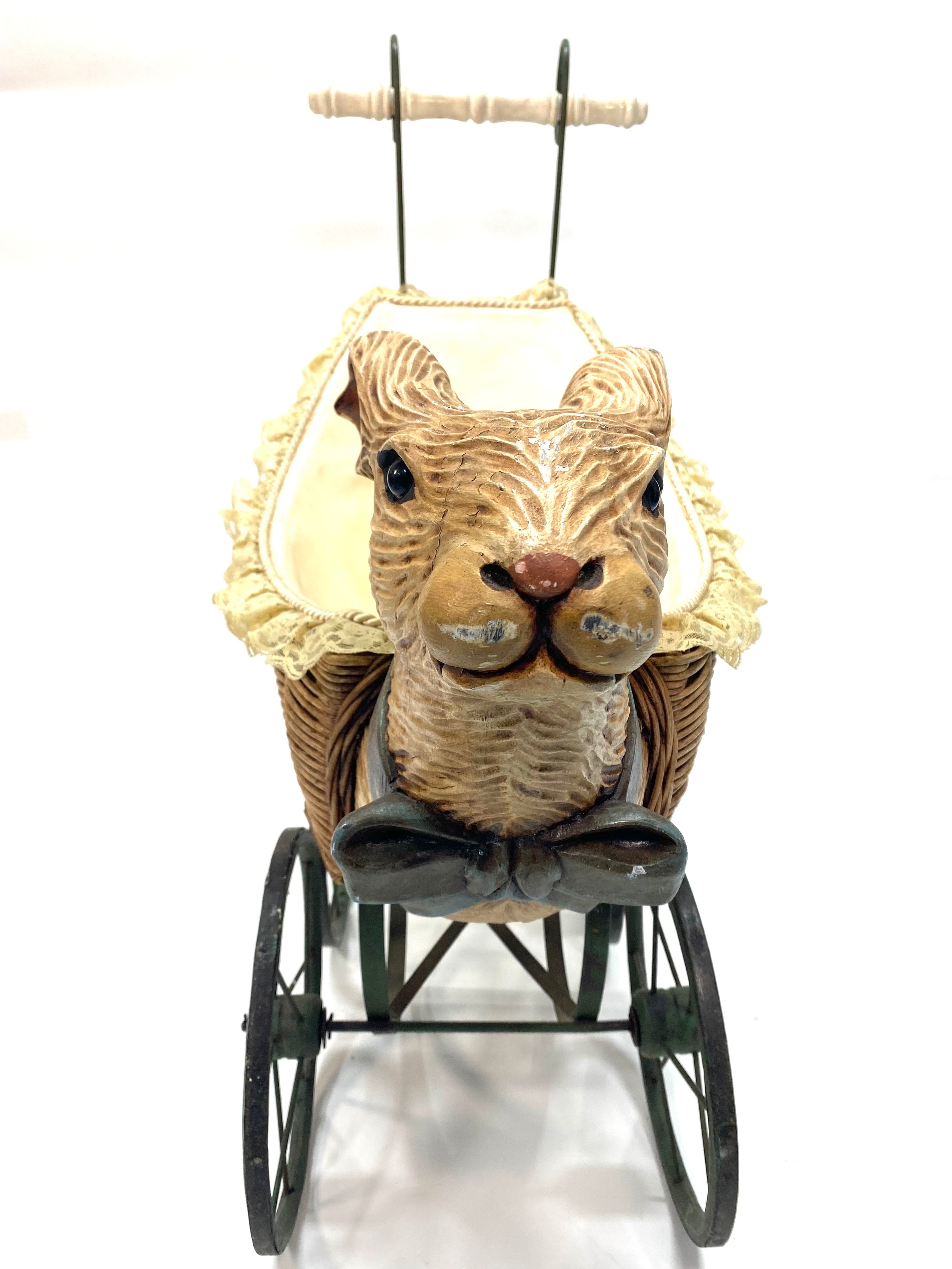 Antique Toy Hare Carriage