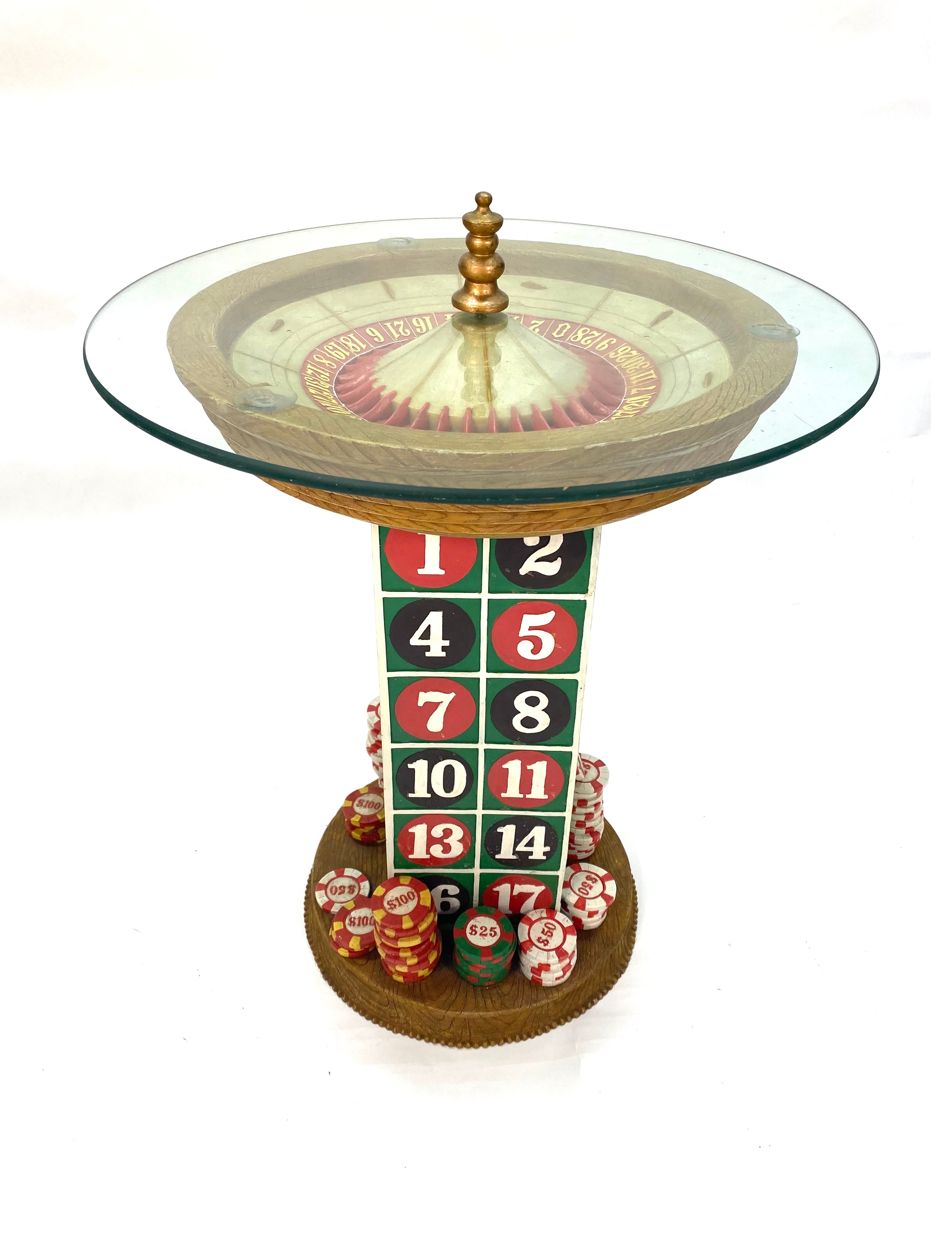 Vintage Roulette Gaming Occasional Table