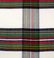 Lambswool Throw - White and Red Large Plaid