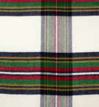 Lambswool Throw - White and Red Large Plaid