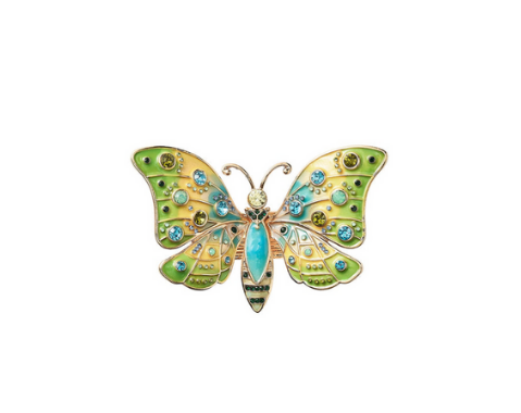 Arbor Butterfly Napkin Ring in Blue & Green, Set of 4 in a Gift Box