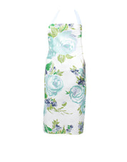 Draper Print Apron - Princess Grace Rose Blue