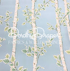 Birch Tree Aqua Wallpaper