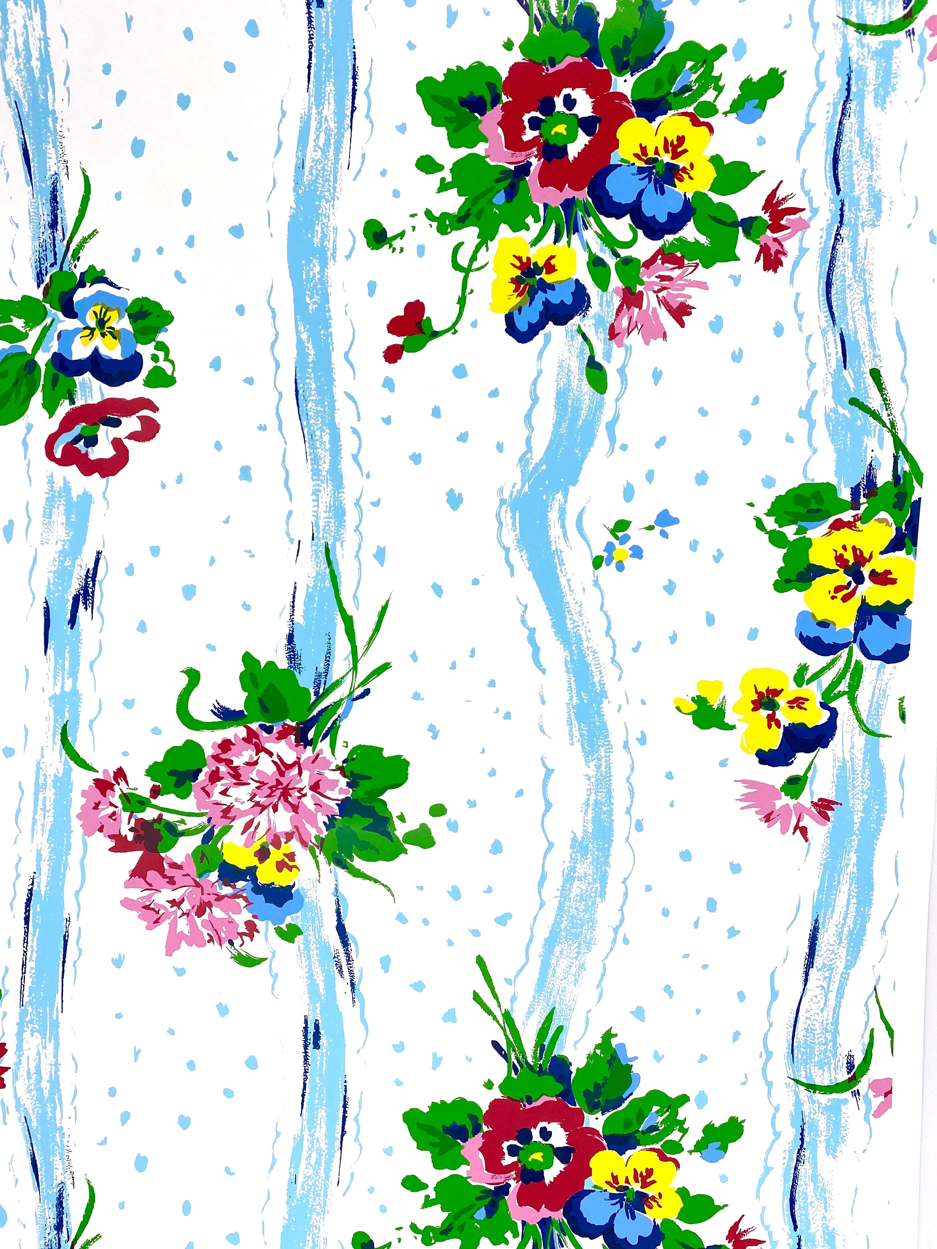 Garden Party Wallpaper - Blue