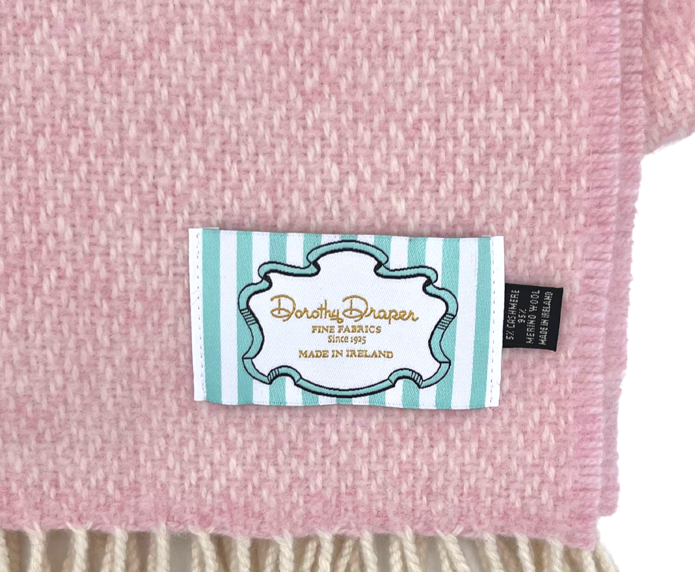 Baby Draper Merino Wool & Cashmere Blanket~Light Pink
