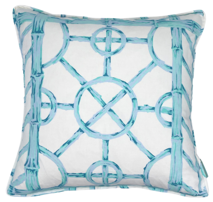 Bali Ha’i Throw Pillow - Aqua