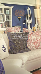 Big Fish Red & White Fabric