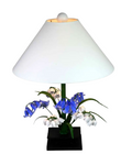 Carleton's Bluebell with White Lily Table Lamp