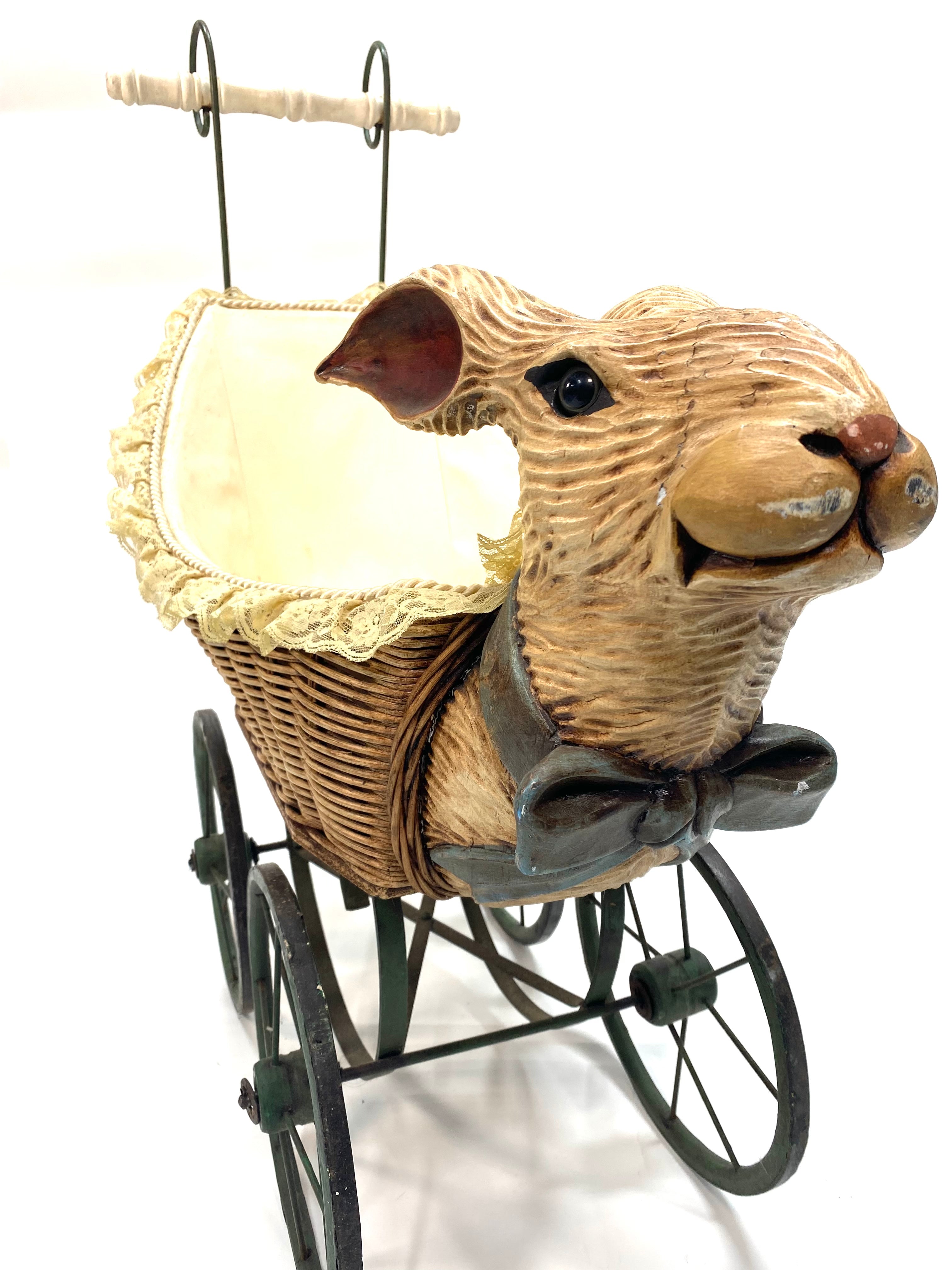 Antique Toy Hare Carriage