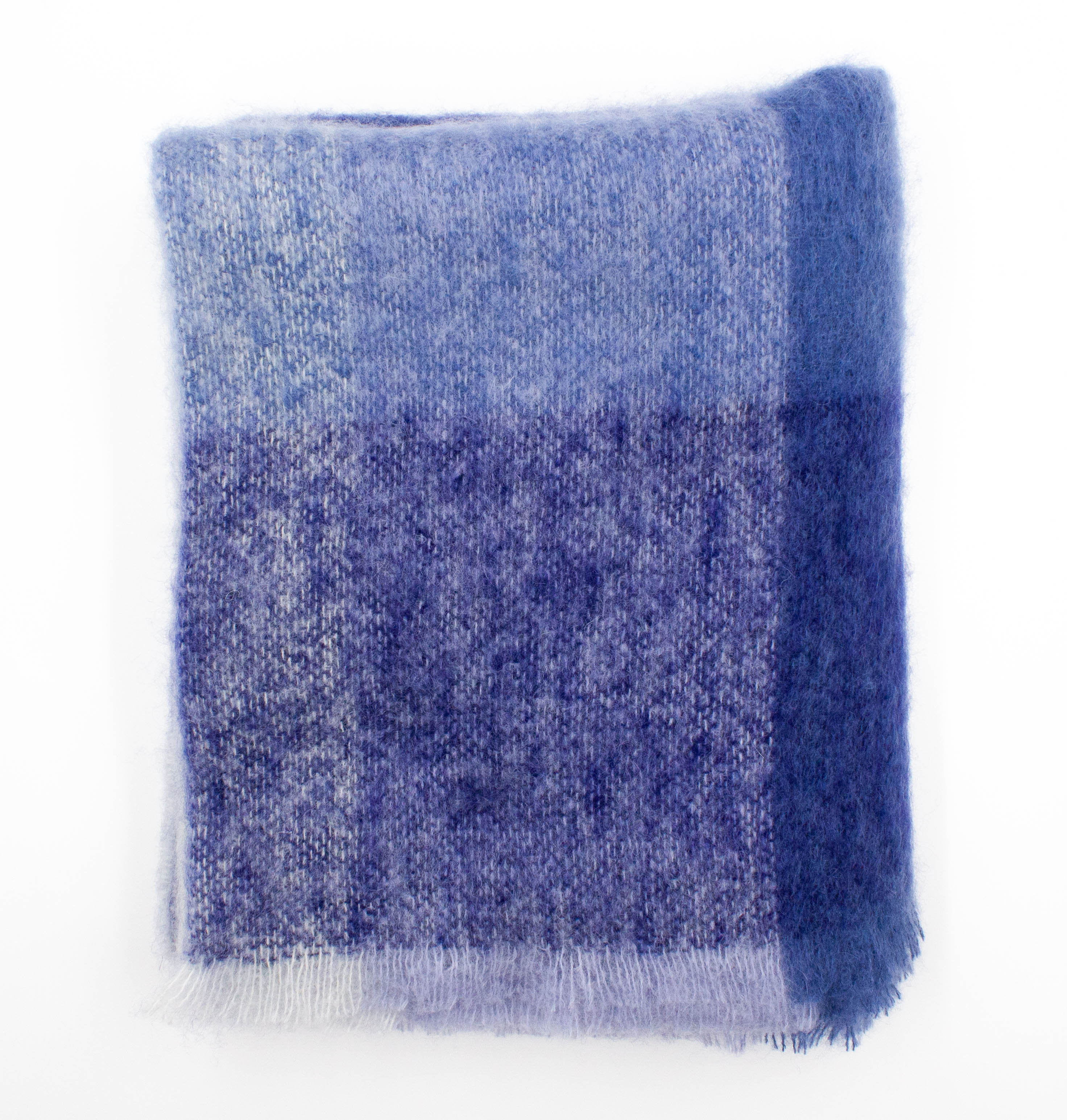 Mohair Throw - Blue Plaid