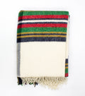 Lambswool Throw - White and Red Large Plaid