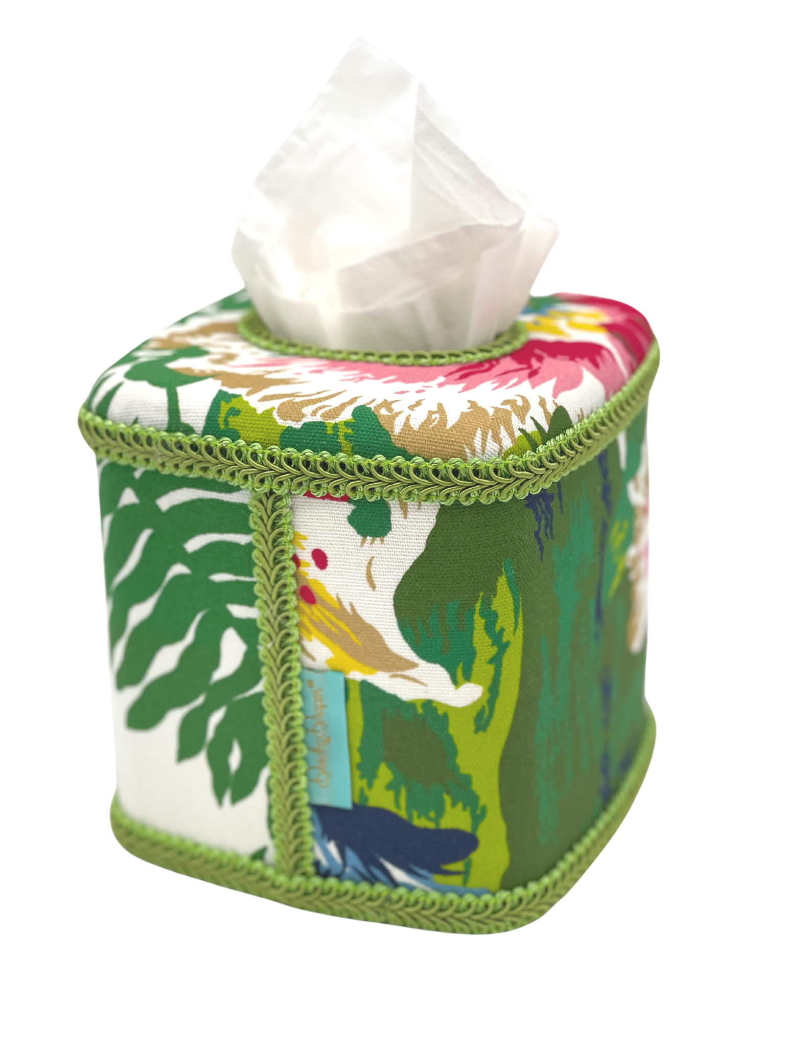 Draper Fabric Tissue Holder - Greenbrier Garden