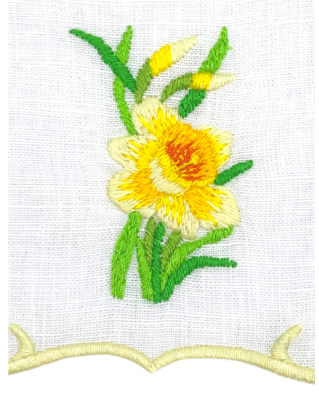 Linen Cocktail Napkins (Set of Four)~Yellow Daffodil