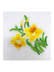 Linen Dinner Napkins (Set of Four)~Yellow Daffodil