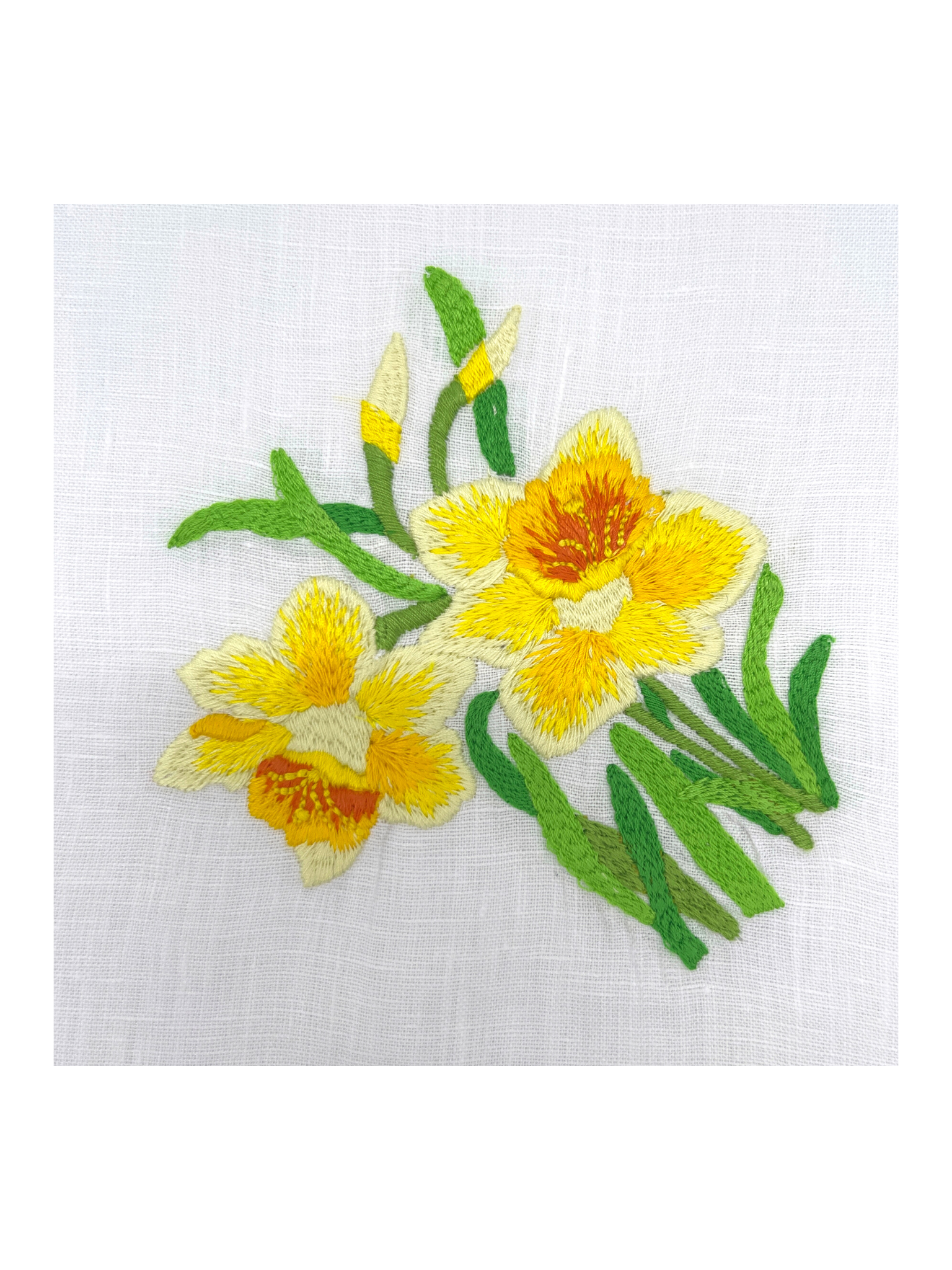 Linen Dinner Napkins (Set of Four) Yellow Daffodil