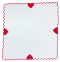 Linen Dinner Napkin (Set of four) ~ Red hearts