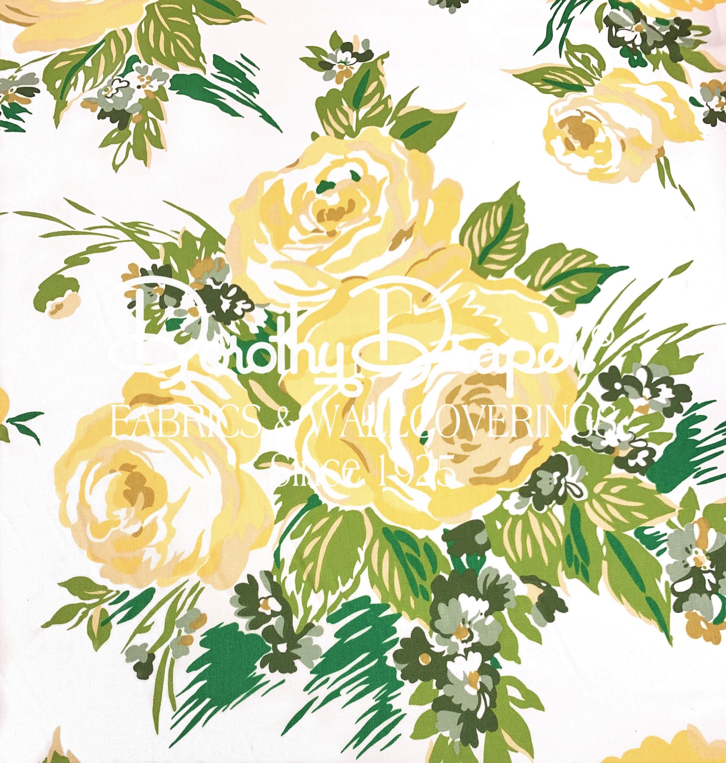 Princess Grace Rose Yellow Wallpaper – Dorothy Draper Home