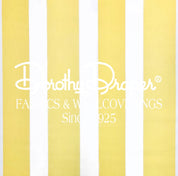 Draper Stripe Pale Yellow Fabric