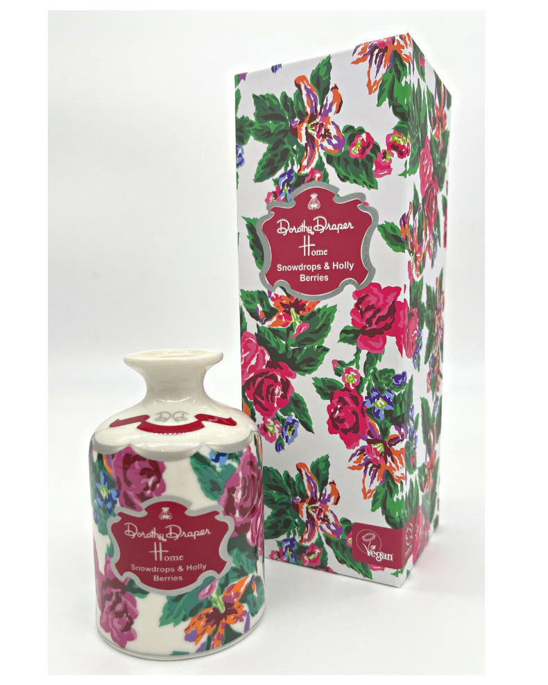 Porcelain Diffuser~Snowdrops & Holly Berries