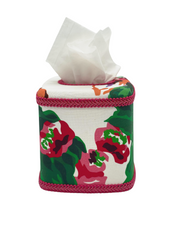 Draper Fabric Tissue Holder - Fazenda Lily Red