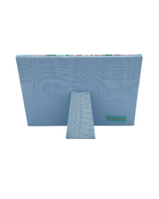 Draper Fabric Picture Frame - Cymbidium Orchid - Aqua