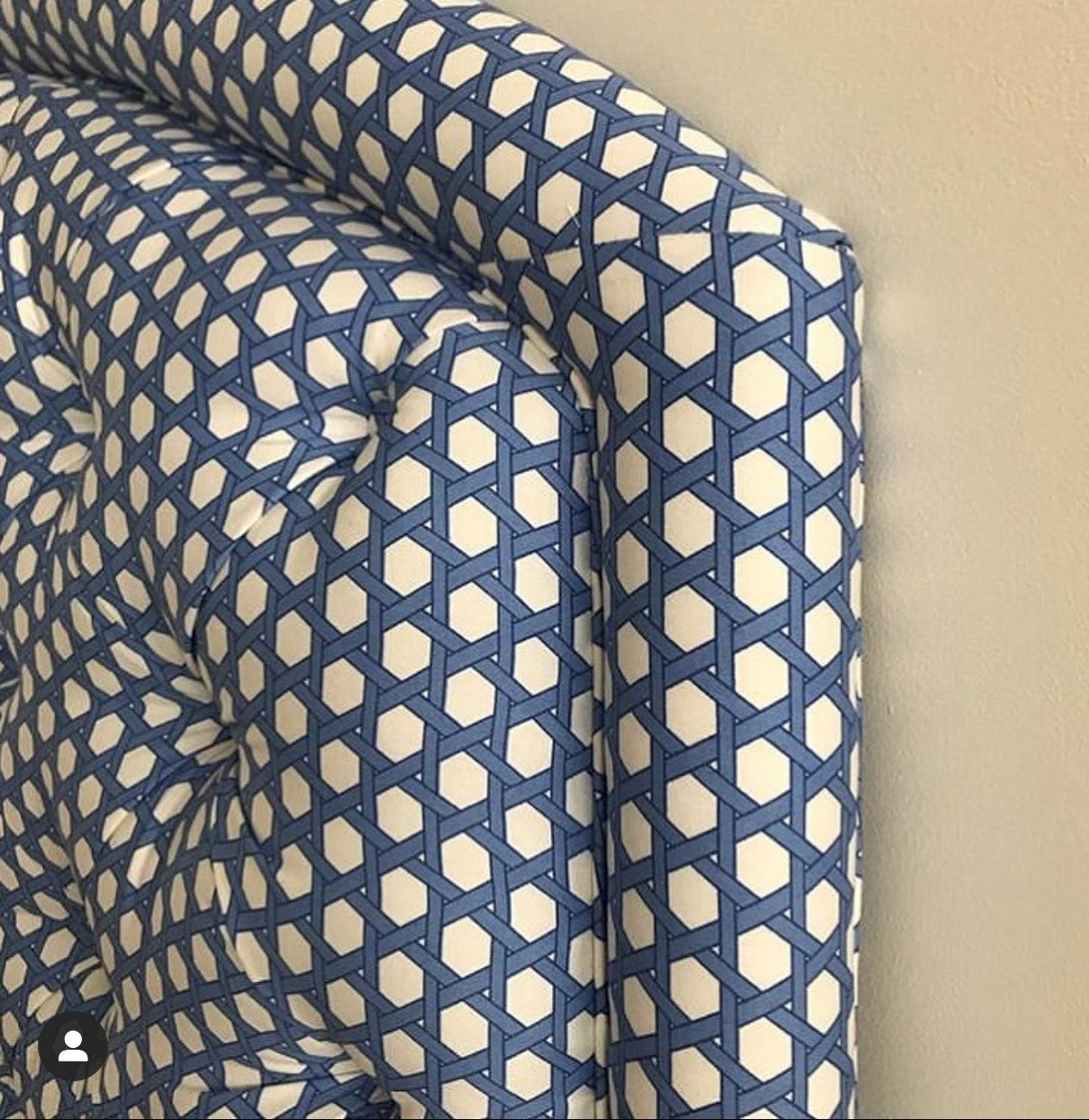 Basket Weave Blue Fabric