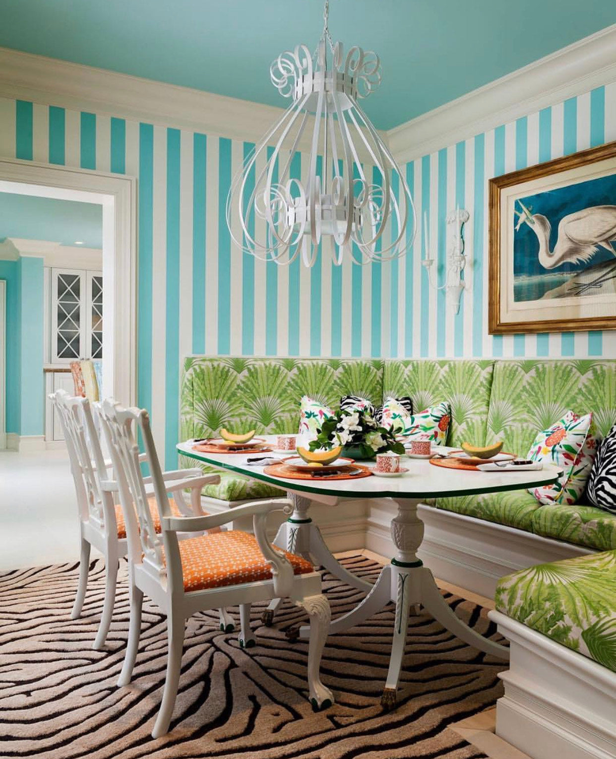 Draper Stripe Paradise Wallpaper