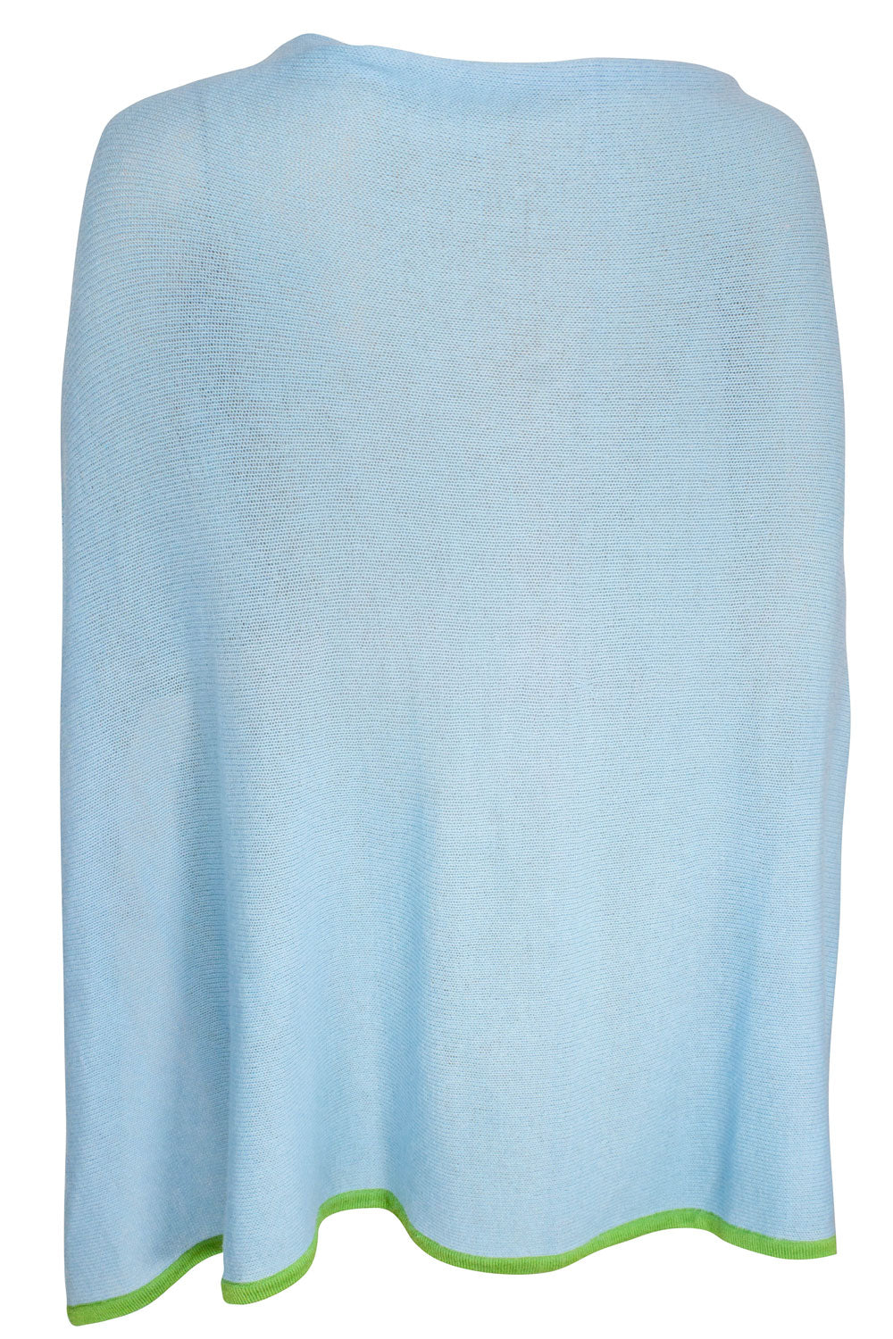 Cashmere Poncho - Aqua